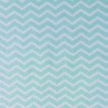 Tissu coton graphique chevrons menthe et blanc