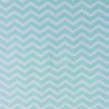 Tissu coton graphique chevrons menthe et blanc